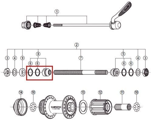 Shimano Konus HR Links FH-HG50/ RX100 Y-22098080 2 Shimano Konus HR Links FH-HG50/ RX100 Y-22098080 – Bild 2
