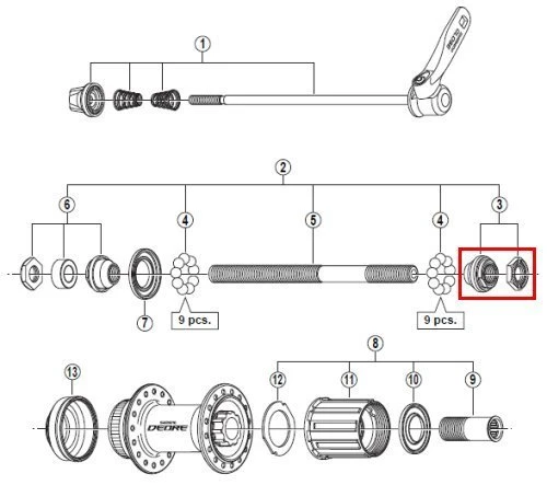 Shimano Konus HR Rechts Deore + Disc Incl. Verschraubung Ab 2010 Y-3SW98020 1 Shimano Konus HR Rechts Deore + Disc Incl. Verschraubung Ab 2010 Y-3SW98020