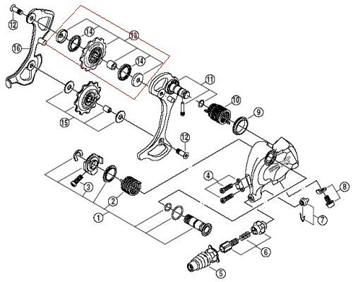 Shimano Spannrolle XT Ab´99 9-fach Y-5TP98090 Ausverkauft- Ersatz:Y-5X998150 1 Shimano Spannrolle XT Ab´99 9-fach Y-5TP98090 Ausverkauft- Ersatz:Y-5X998150