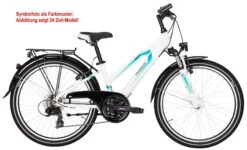 Pegasus Avanti 2018 21-Gang -Shimano Verkäufe Pegasus Avanti 2018 26 Zoll Damen Trapez weiss petrol tuerkis 576 74238