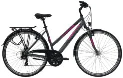 Pegasus Piazza 2018 21-Gang -Shimano Verkäufe Pegasus Piazza 2018 21 Gang Damen Trapez grau matt neon pink 586 00445