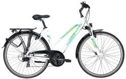Pegasus Piazza 2018 21-Gang -Shimano Verkäufe Pegasus Piazza 2018 21 Gang Damen Trapez weiss gruen 586 00545
